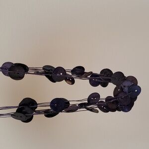 Shell Button Multi-strand Necklace - Blue